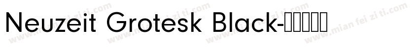 Neuzeit Grotesk Black字体转换